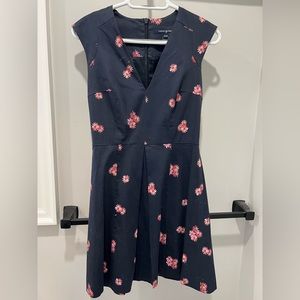 French connection blue floral mini dress